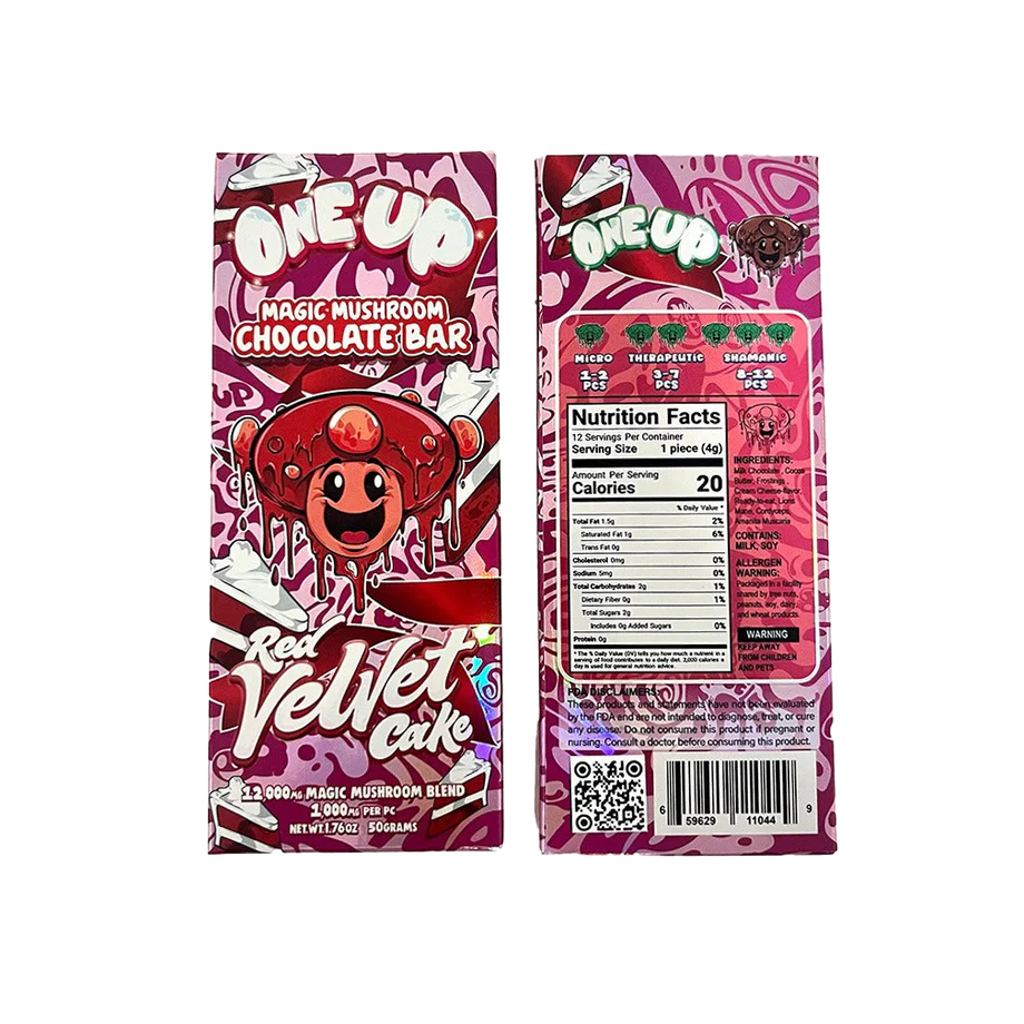 one up red velvet cake mushroom chocolate bar | 12000mg one up red velvet cake mushroom chocolate bar | 12000mg